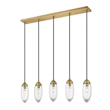 Arden 5 Light Linear Chandelier 12 x 4.75 Inches Wide by Z-Lite - 651P-5L