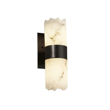 Lumenaria Dakota 2 Light Cylinder Broken Rim Wall Sconce by Justice Design - FAL-8762-12