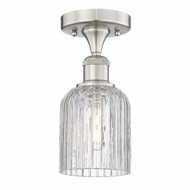 Bridal Veil 1 Light Steel 5 Inch Wide Semi Flush Mount by Innovations - 616-1F-G559-5