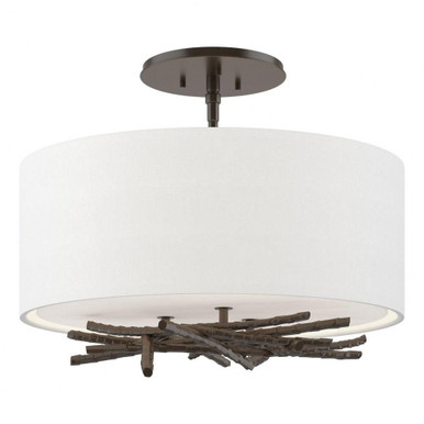 Brindille 3 Light Contemporary Semi Flush Mount by Hubbardton Forge - 127660HF