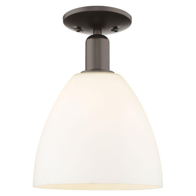 Bristol 1 Light Semi Flush Mount 13 Inch Tall X 9 Inch Wide by Innovations - 716-1C-GBD-9