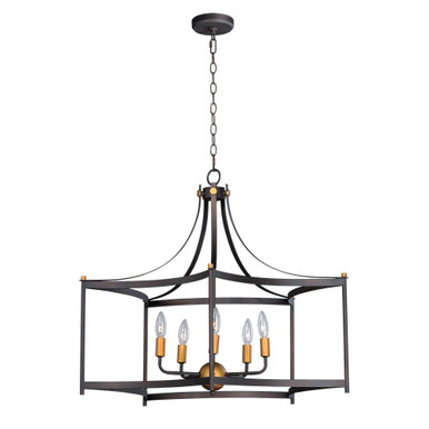 Wellington 5 Light Large Pendant 30 Inch Tall by Maxim - 13595OIAB
