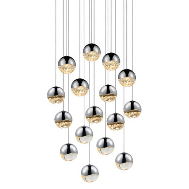 Grapes 16 LED Large Pendant 3.75 Inch Tall and 23.75 Inch Wide by Sonneman - 2923-LRG