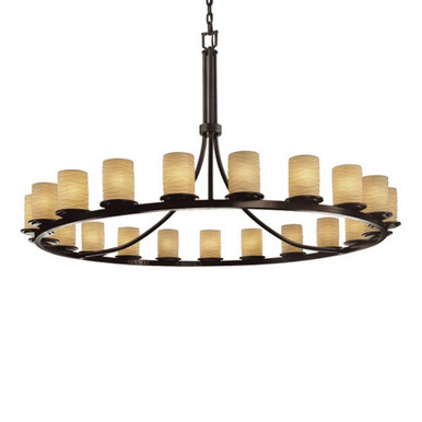 Limoges Dakota 21 Light Chandelier by Justice Design POR-8716-10-WAVE - POR-8716-10-WAVE