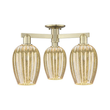 Preston 3Light Semi Flush Mount 13.63 Inch X 23.75 Inch Wide by Innovations - 716-3F-G457-6_P