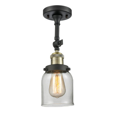 Bell 1 Light Adjustable Semi Flush Mount 14.5 X 5 Inch Wide by Innovations - 201F-G5