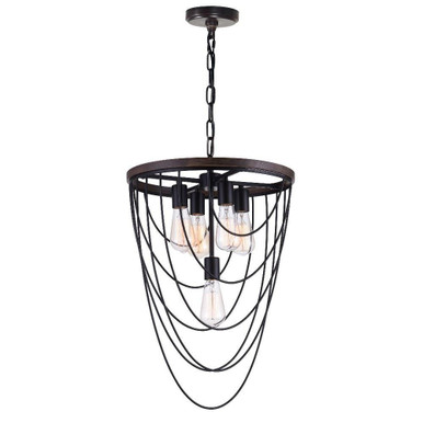 Gala 5 Light Small Chandelier by CWI - 9962P17-5-101