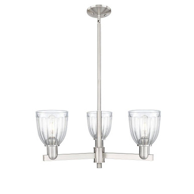 Brookfield 3 Light Stem Hung Chandelier 11 Inch X 28 Inch by Innovations - 716-3CR-G442