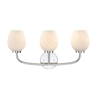 Dita 3 Light Bath Vanity 11.25 Inch and 23 Inch Wide by Designers Fountain - D289M-3B-PN