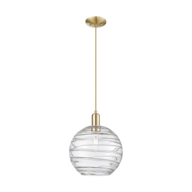 Athens Deco Swirl 1 Light Cord Hung Mini Pendant 14.2 X 12 by Innovations - 716-1P-G1213-12