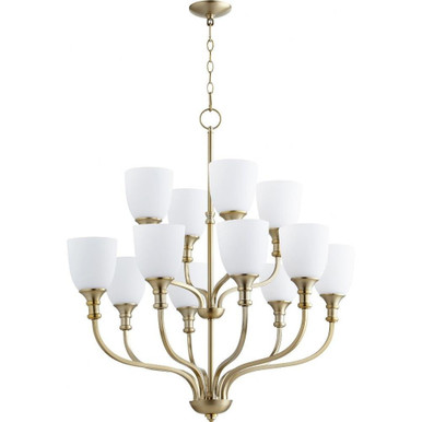 Richmond 12 Light Large 2 Tier Chandelier by Quorum - 6811-12