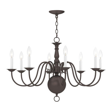 Williamsburgh 8 Light Large Chandelier by Livex - 5007
