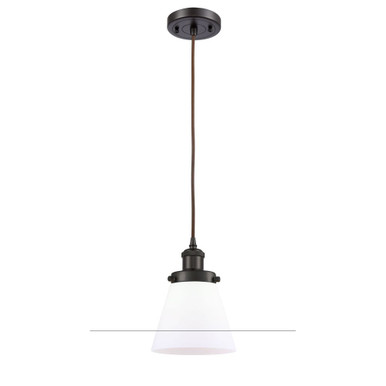 Cone 1 Light Cord Hung Mini Pendant 9 Inch and 6 Inch Wide by Innovations - 916-1P-G6