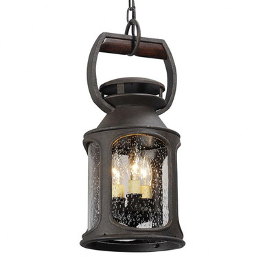 Old Trail 3 Light Small Outdoor Pendant by Troy - F4517-HBZ