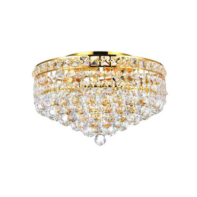 Luminous 4 Light 14 Inch Wide Flush Mount by CWI - 8002C14G