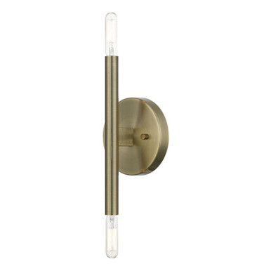 Copenhagen 2 Light Wall Sconce 10 Inch Tall by Livex - 51172-01