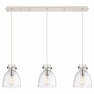 Newton Bell 3 Light Oversized Linear Pendant by Innovations - 123-410-1PS-G412-8