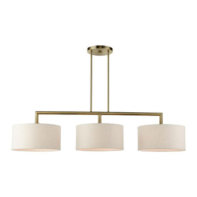 Meridian 3 Light Small Linear Chandelier by Livex 49293 - 49293