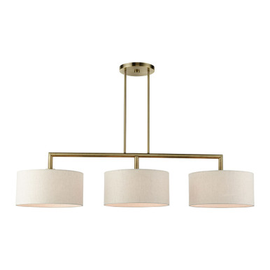 Meridian 3 Light Small Linear Chandelier by Livex 49293 - 49293