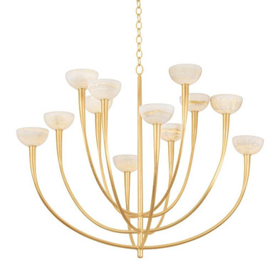 Maywood 12 Light Chandelier 36.5 Inch and 45.25 Inch Wide by Hudson Valley - 9045-VGL