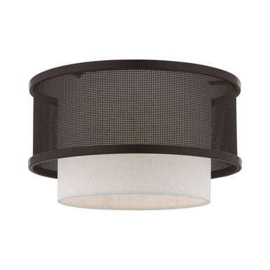 Braddock 1 Light 12 Inch Wide Flush Mount by Livex - 41207-07