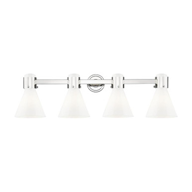 Lawton Cone 4 Light Bath Vanity 9.63 Inch and 34 Inch Wide by Innovations - 464-4W-G464C-7_P