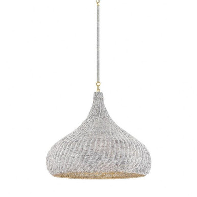 Hampstead 1 Light Pendant 24.25 Inch Tall and 28 Inch Wide by Hudson Valley - 4828-AGB