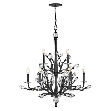 Eve 5W 9 LED Medium Chandelier 35.5 Inch X 33 Inch Wide by Fredrick Ramond - FR46809BGR