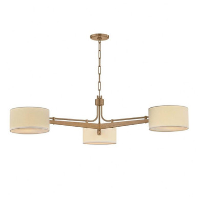 Mailo 3 Light Chandelier 12.5 Inch Tall and 49.75 Inch Wide by Troy - F5650-PBR