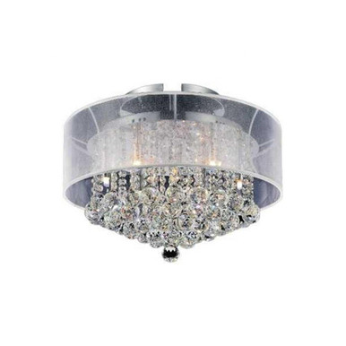 Radiant 9 Light 20 Inch Wide Semi Flush Mount by CWI - 5062C20C (Clear + W)