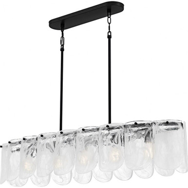 Cassidy 5 Light Linear Chandelier 9.25 Inch Tall X 43 Inch Wide by Quoizel - CAS543MBK