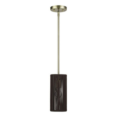 Acordia 1 Light Mini Pendant 19.5 Inch Tall and 5.13 Inch Wide by Livex - 49121