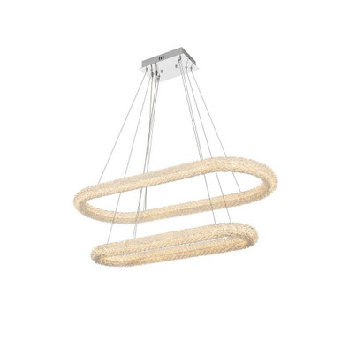 Bowen 24W 2 LED Chandelier 12 Inches Tall and 18 Inches Wide by Elegant  - 3800G42L2C