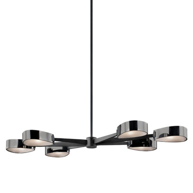 Allisio 6 Light Large Linear Pendant by Troy - F7336-TBK/BCR