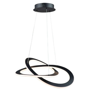Wave 2 Light Small Chandelier by Artcraft - AC7076BK