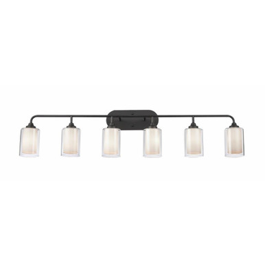 Fairbank 6 Light Vanity Light by Innovations - 342-6W-BK-CLW