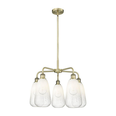 Brookhaven Almond 5Light Stem Hung Chandelier 24.5 Inch Wide by Innovations - 516-5CR-G480-6