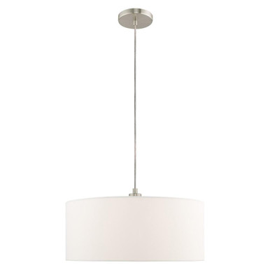 Meridian 1 Light Small Drum Shaped Chandelier by Livex - 41090-91