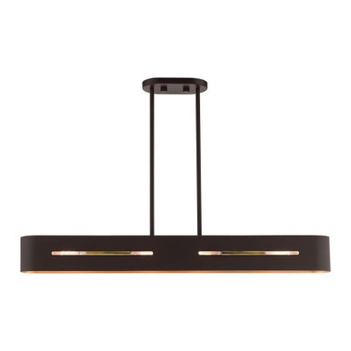 Rave 4 Light Minimalistic Linear Chandelier by Livex - 45767