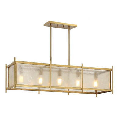 Jacobs 5 Light Rectangular Linear Chandelier by Savoy House - 1-3802-5-322
