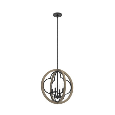 Gablecrest 4 Light Transitional Large Pendant by Hunter Fans - 19094