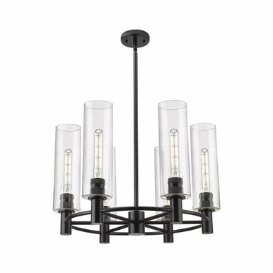 Crown Point 6Light Stem Chandelier 15.25 Inch X 24 Inch Wide by Innovations - 434-6CR-G434-12