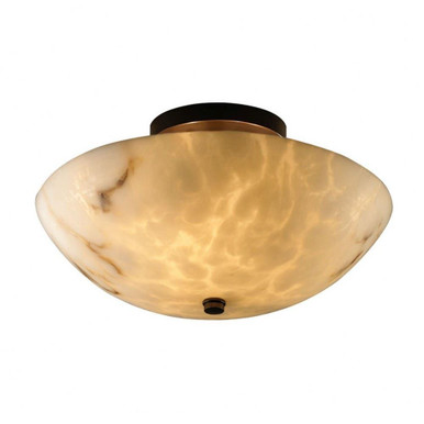 Lumenaria 2 Light 14 Inch Wide Round Semi Flush Mount by Justice Design - FAL-9690-35
