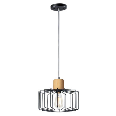 Bjorn 1 Light Medium Pendant by Maxim - 10068BKNWD