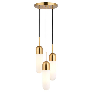 Thalia 3 Light Pendant 21 Inch Tall and 10 Inch Wide by Vaxcel - P0422