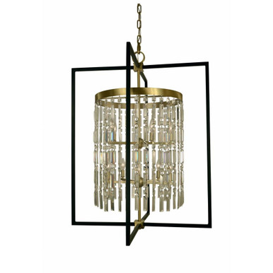 Hannah 10 Light Foyer Chandelier 41 x 32 Inch by Framburg  - 5338 BR/MBLACK