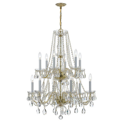 Traditional Crystal 12 Light Medium Chandelier by Crystorama - 1137