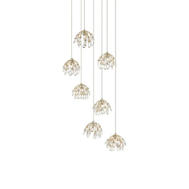 Crystal Bud 7 Light Large Pendant by Currey Company - 9000-0669