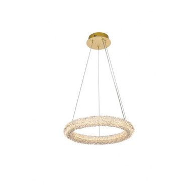 Bowen 20W 1 LED Chandelier 2.5 Inches Tall and 18 Inches Wide by Elegant  - 3800D18SG