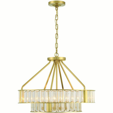 Farris 6 Light Medium Chandelier by Crystorama - FAR-6006-AG